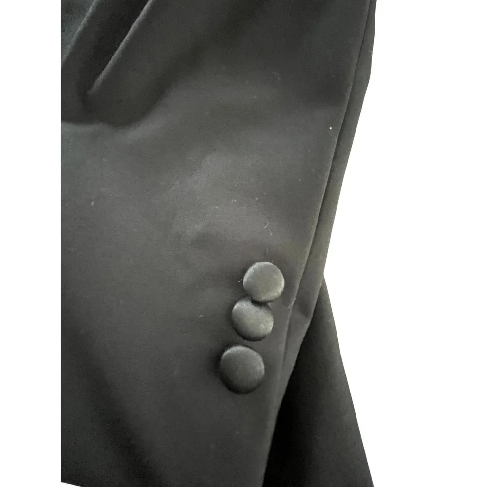 Tessori Uomo Mens 42S Black 100% Wool‎ Tuxedo Blazer Tailored In Italy Luxury
